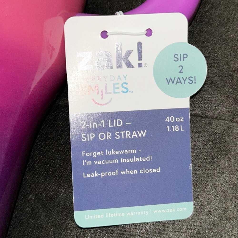 Hello Kitty Pink and Purple Water Bottle Zak Designs - Picture 2 of 4